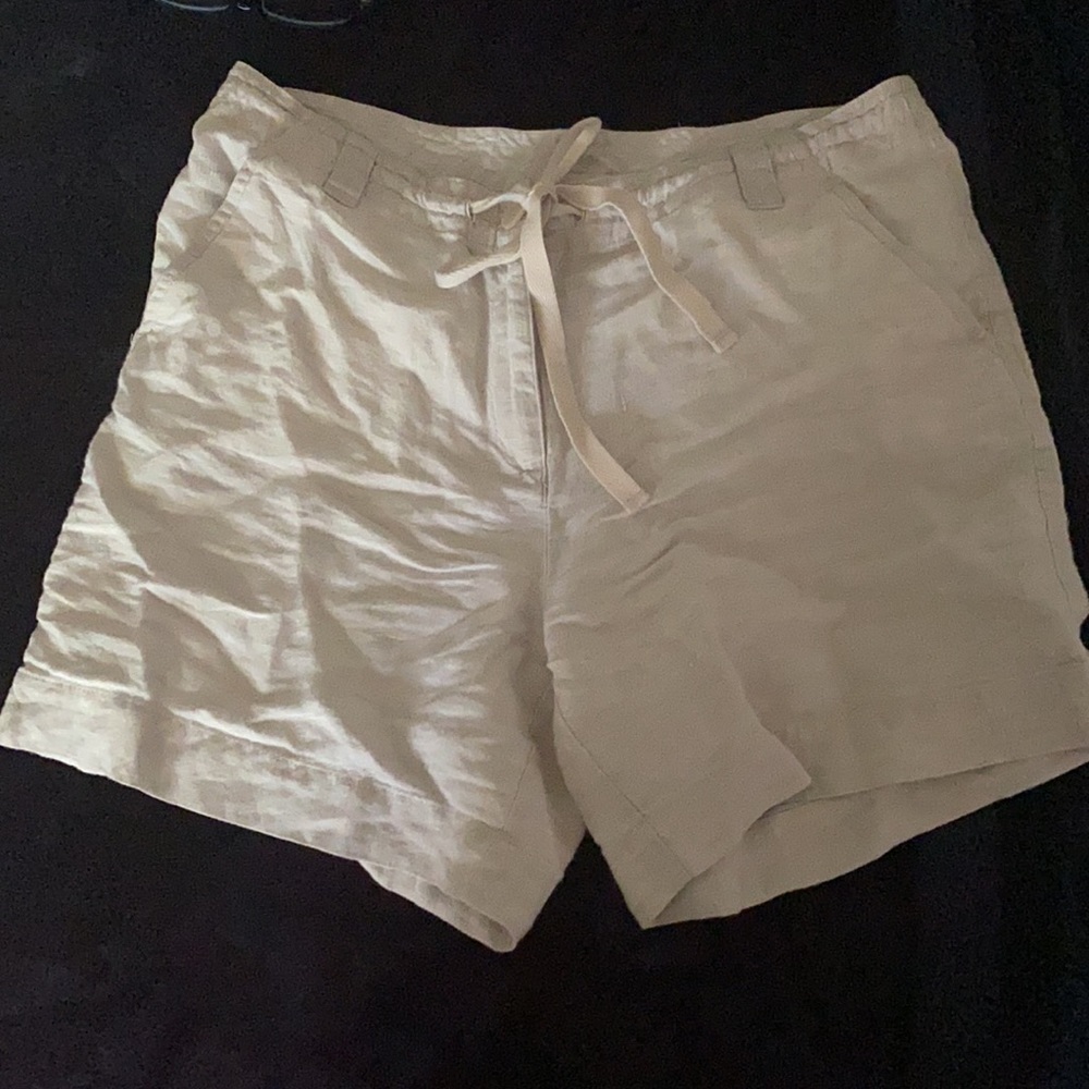 Talbots Drawstring Irish Linen Shorts in Flax/Natural 6